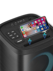 Колонка блютуз беспроводная с караоке и подсветкой 60Вт TITAVIN TI-SPF001